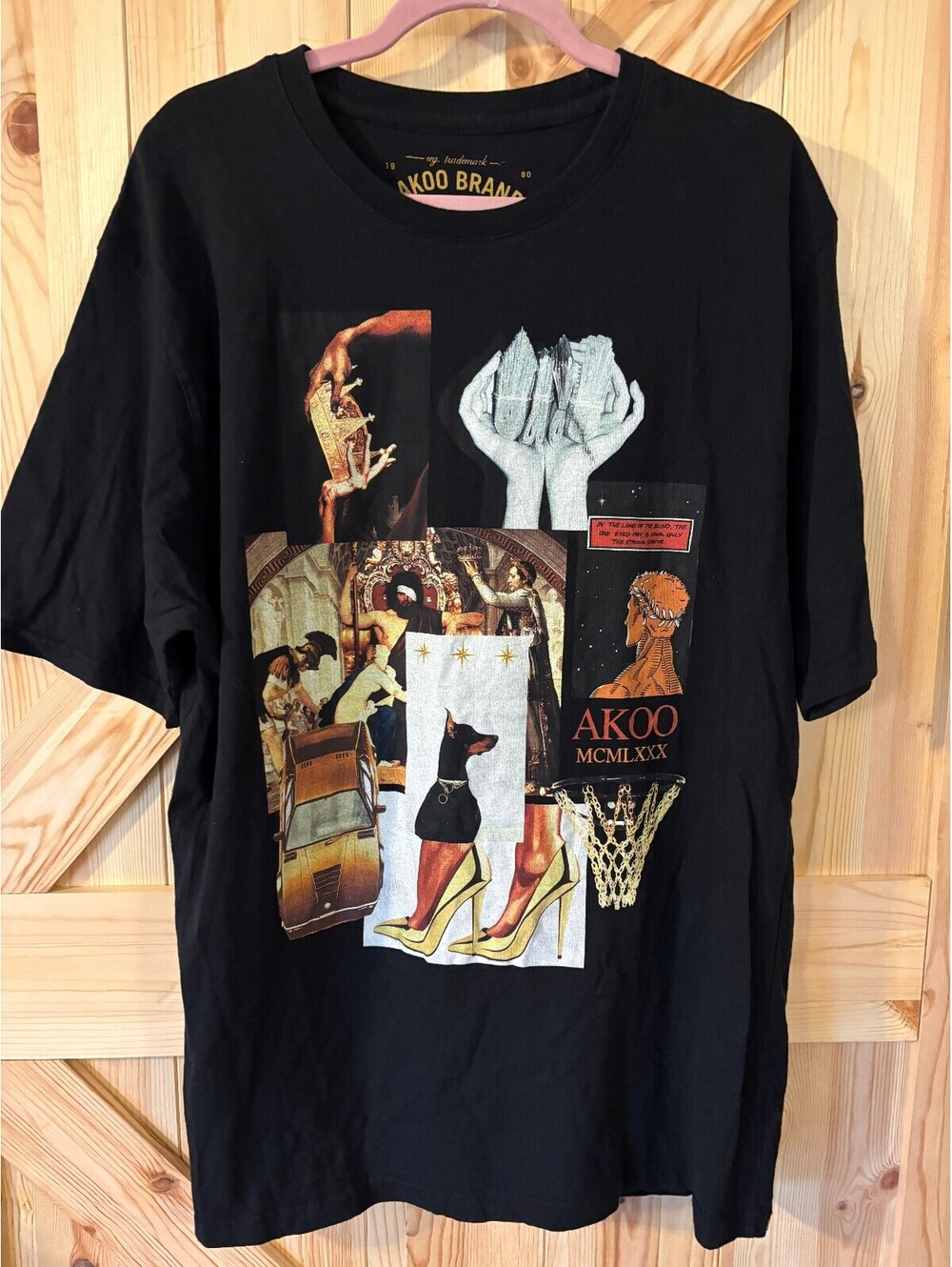 AKOO Brand Black Graphic T-Shirt Size 3XL